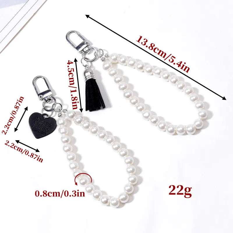 Heart Shape Acrylic Mobile Phone Chain In Multicolor, Stylish Bag Pendant Accessory