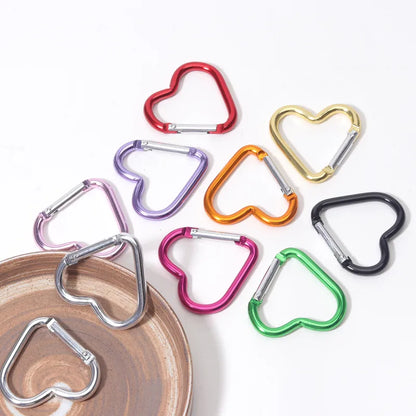 Heart Shape Climbing Carabiner Made Of Durable Aluminum Alloy For Outdoor And Hiking Activities