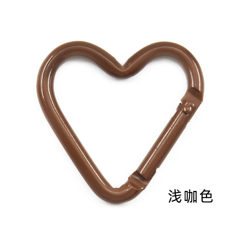 Heart Shape Climbing Carabiner Made Of Durable Aluminum Alloy For Outdoor And Hiking Activities