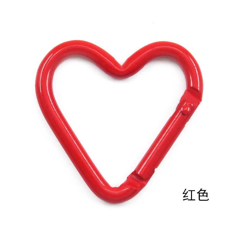 Heart Shape Climbing Carabiner Made Of Durable Aluminum Alloy For Outdoor And Hiking Activities