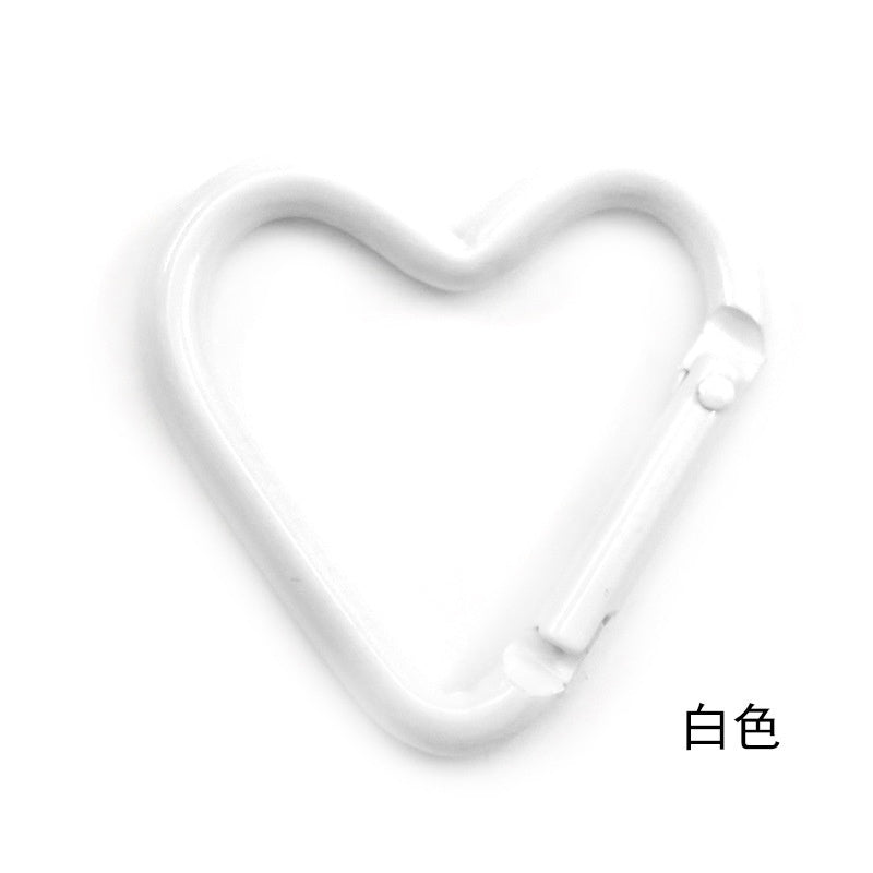 Heart Shape Climbing Carabiner Made Of Durable Aluminum Alloy For Outdoor And Hiking Activities