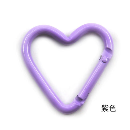Heart Shape Climbing Carabiner Made Of Durable Aluminum Alloy For Outdoor And Hiking Activities