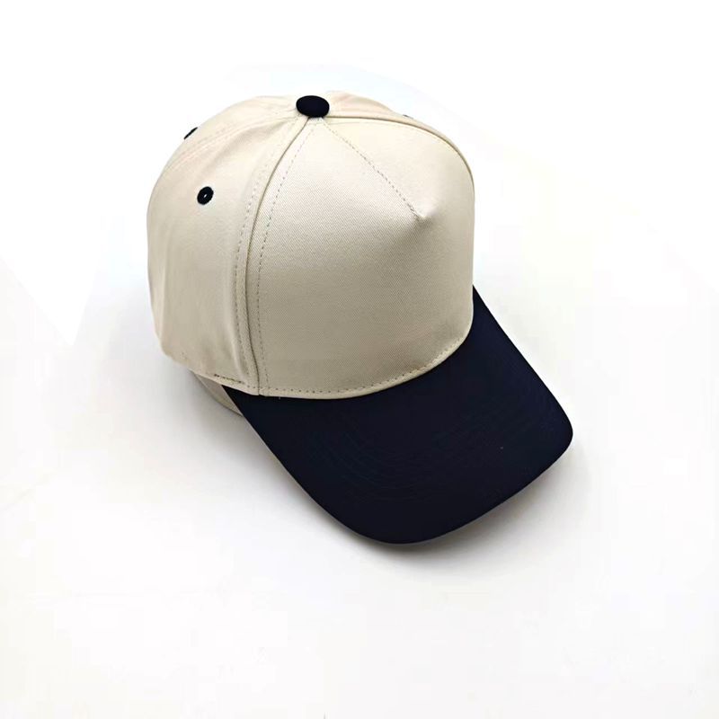 Cotton Baseball Cap With Curved Brim In Khaki, Suitable For Spring & Summer Adults