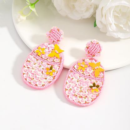 Cute Rabbit Earrings For Women, Plastic Material, Perfect For Easter Celebration
