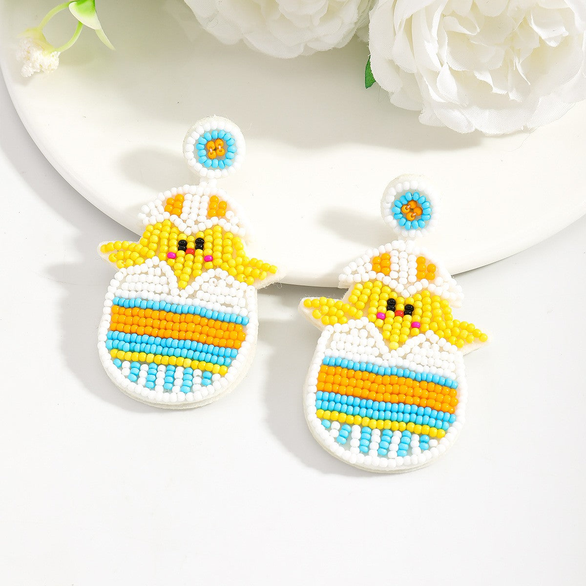 Cute Rabbit Earrings For Women, Plastic Material, Perfect For Easter Celebration