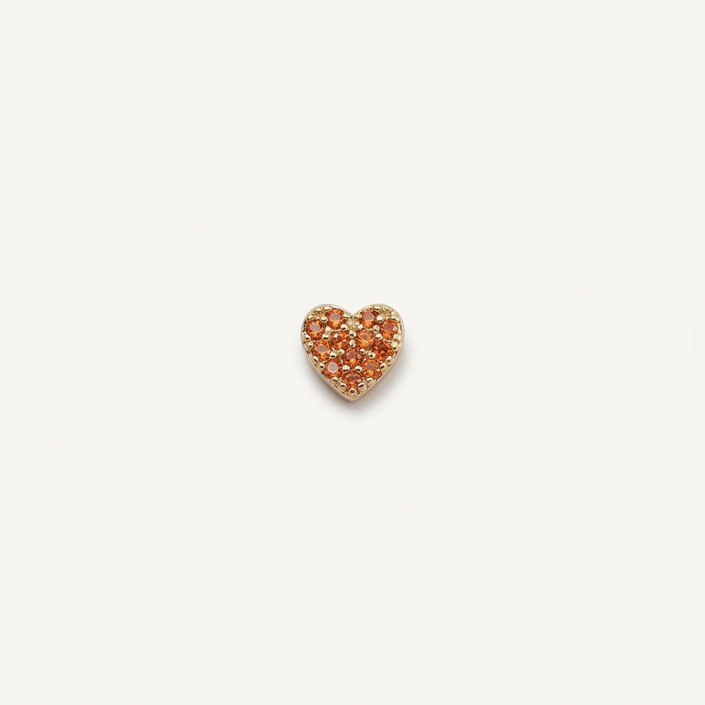 Heart Shape Locket Necklace For Women In Copper With Electroplated Gold Plating And Zircon Inlay