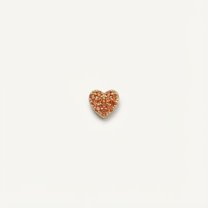 Heart Shape Locket Necklace For Women In Copper With Electroplated Gold Plating And Zircon Inlay