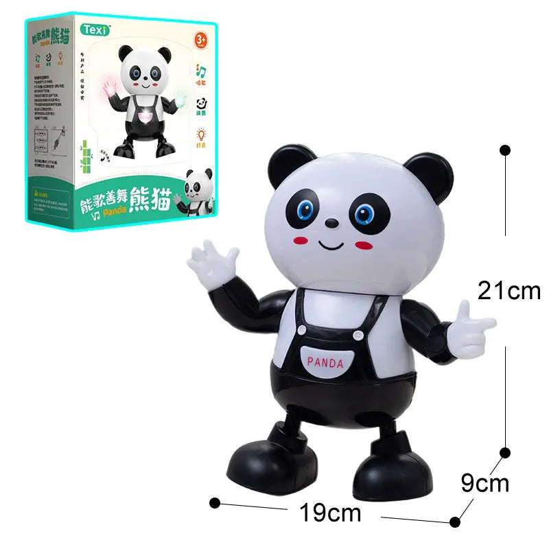 2022 New Panda  duck Electric Dancing Robot Twist Swing Panda Light Music Children's Toy