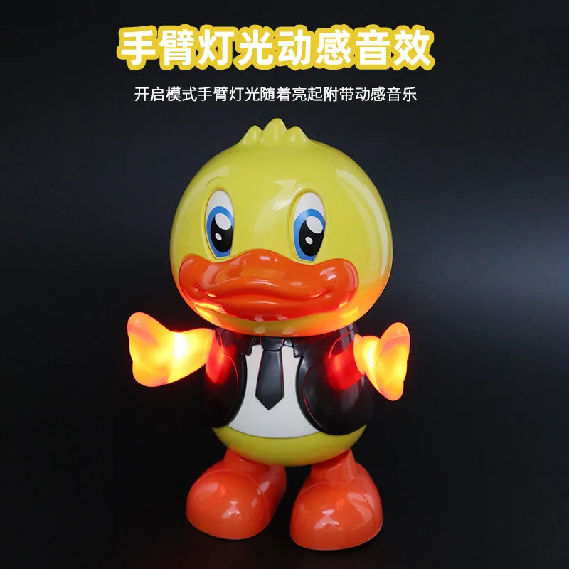 2022 New Panda  duck Electric Dancing Robot Twist Swing Panda Light Music Children's Toy