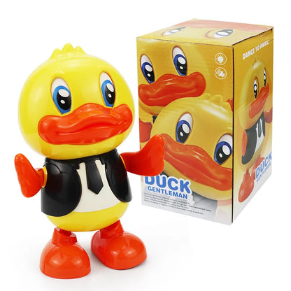2022 New Panda  duck Electric Dancing Robot Twist Swing Panda Light Music Children's Toy
