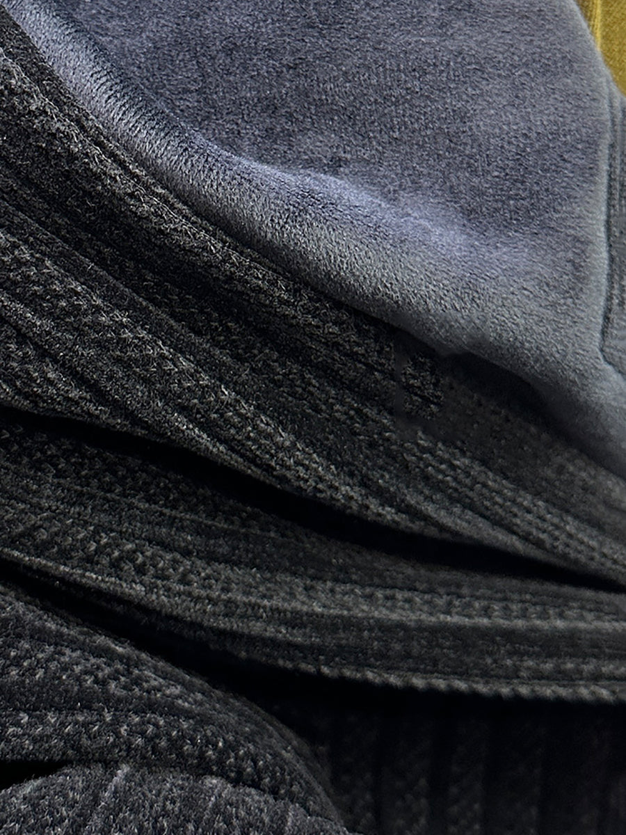 Women Autumn Vintage Turn-down Collar Solid Fleece Coat