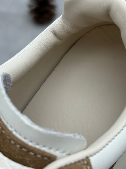 Women Spring Colorblock Leather Low Heel Sport Shoes