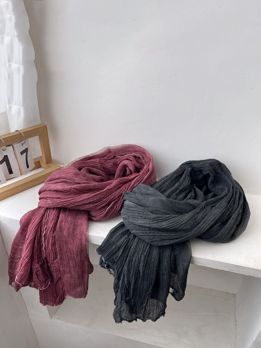 Women Summer Thin Pure Color Shawl Scarf