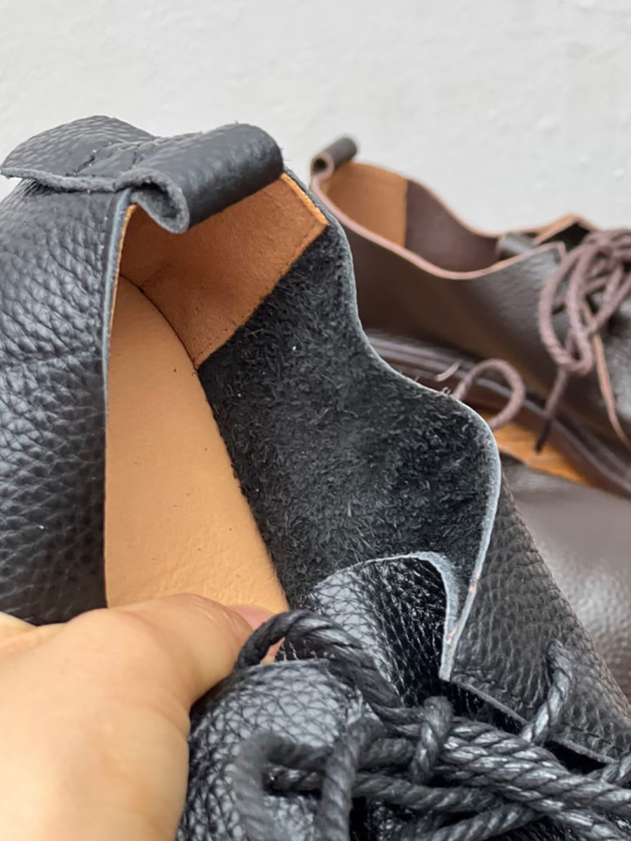 Women Summer Soft Genuine Leather Low Heel Shoes