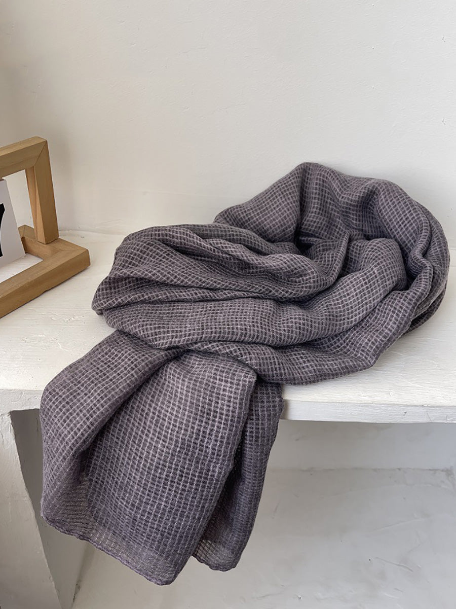 Women Spring Casual Plaid Shawl Scarf