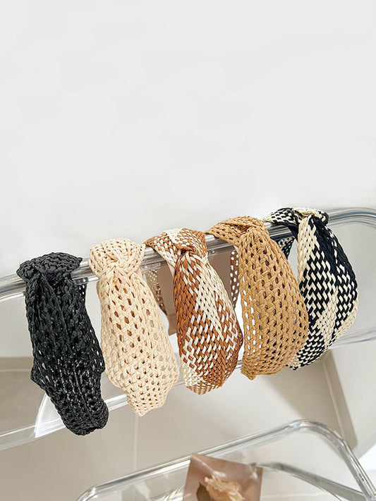 5 Pieces Women Bohemia Colorblock Straw Weave Hair Brand