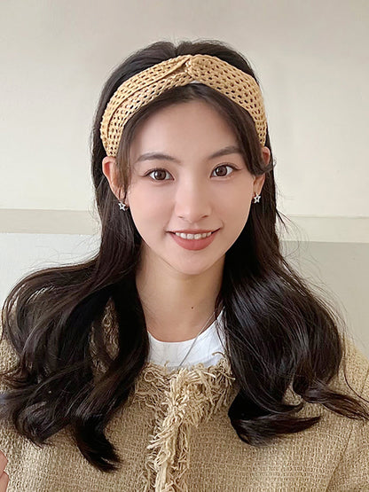 5 Pieces Women Bohemia Colorblock Straw Weave Hair Brand