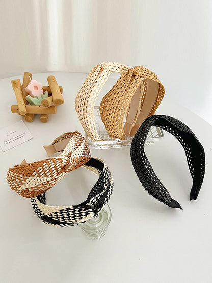 5 Pieces Women Bohemia Colorblock Straw Weave Hair Brand