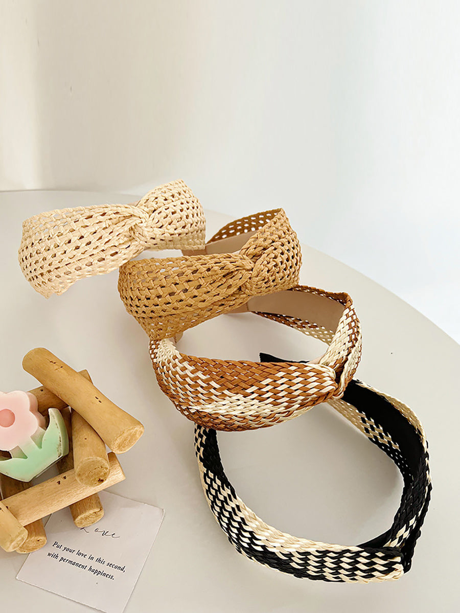 5 Pieces Women Bohemia Colorblock Straw Weave Hair Brand