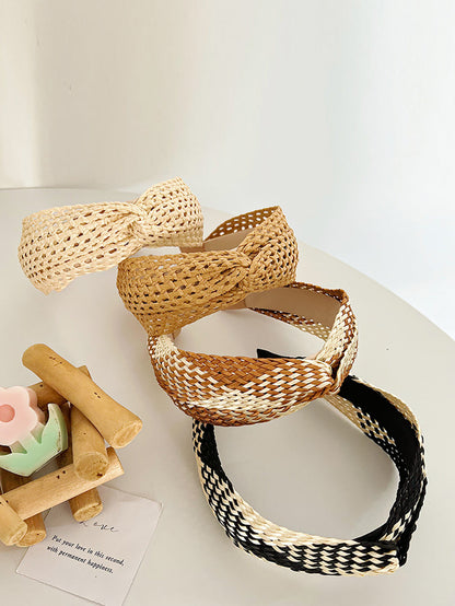 5 Pieces Women Bohemia Colorblock Straw Weave Hair Brand