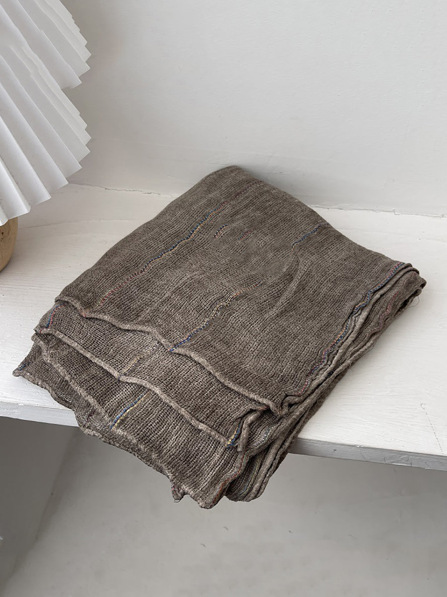 Women Retro Pure Color Soft Shawl Scarf