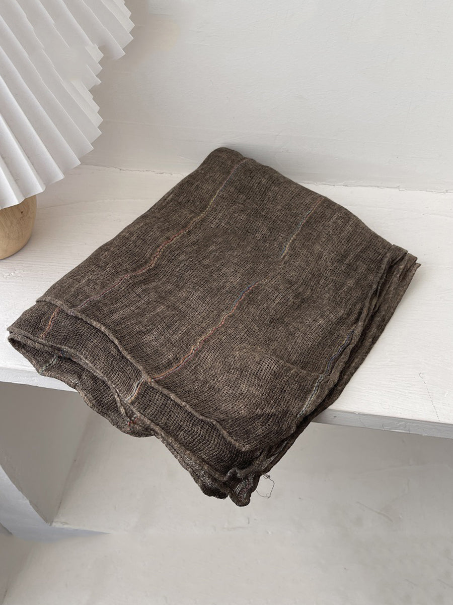 Women Retro Pure Color Soft Shawl Scarf