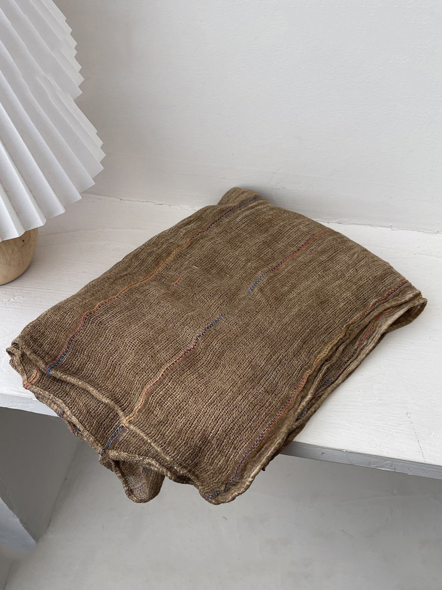 Women Retro Pure Color Soft Shawl Scarf