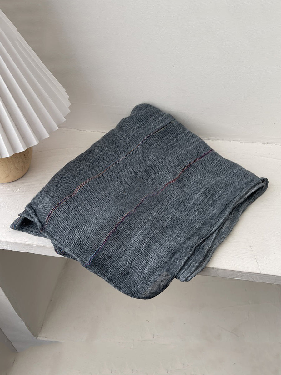 Women Retro Pure Color Soft Shawl Scarf