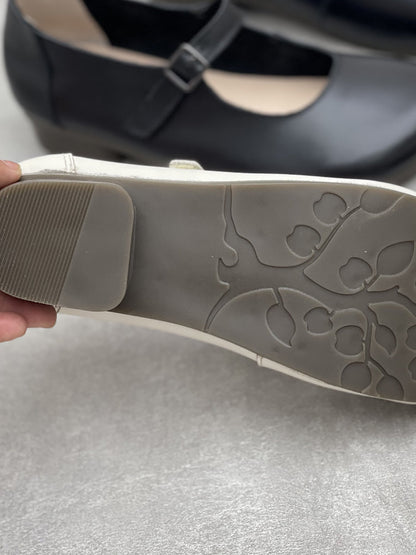 Women Casual Genuine Leather Low Heel Mary Jane Shoes