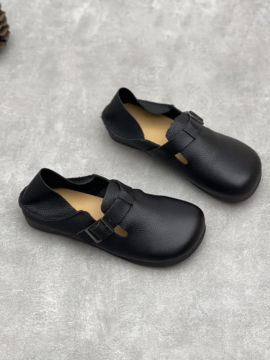 Women Casual Genuine Leather Soft Flat Shoes