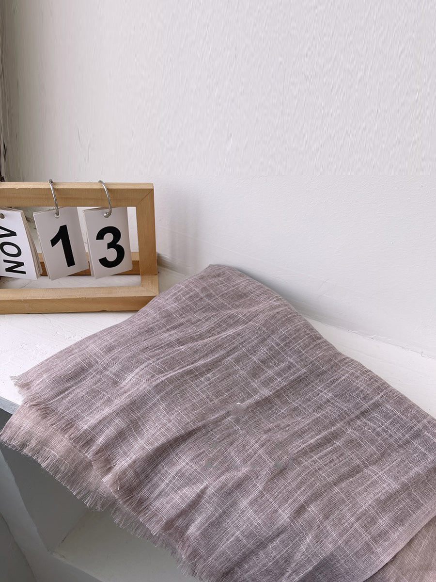 Women Artsy Summer Gradient Color Tassel Shawl Scarf