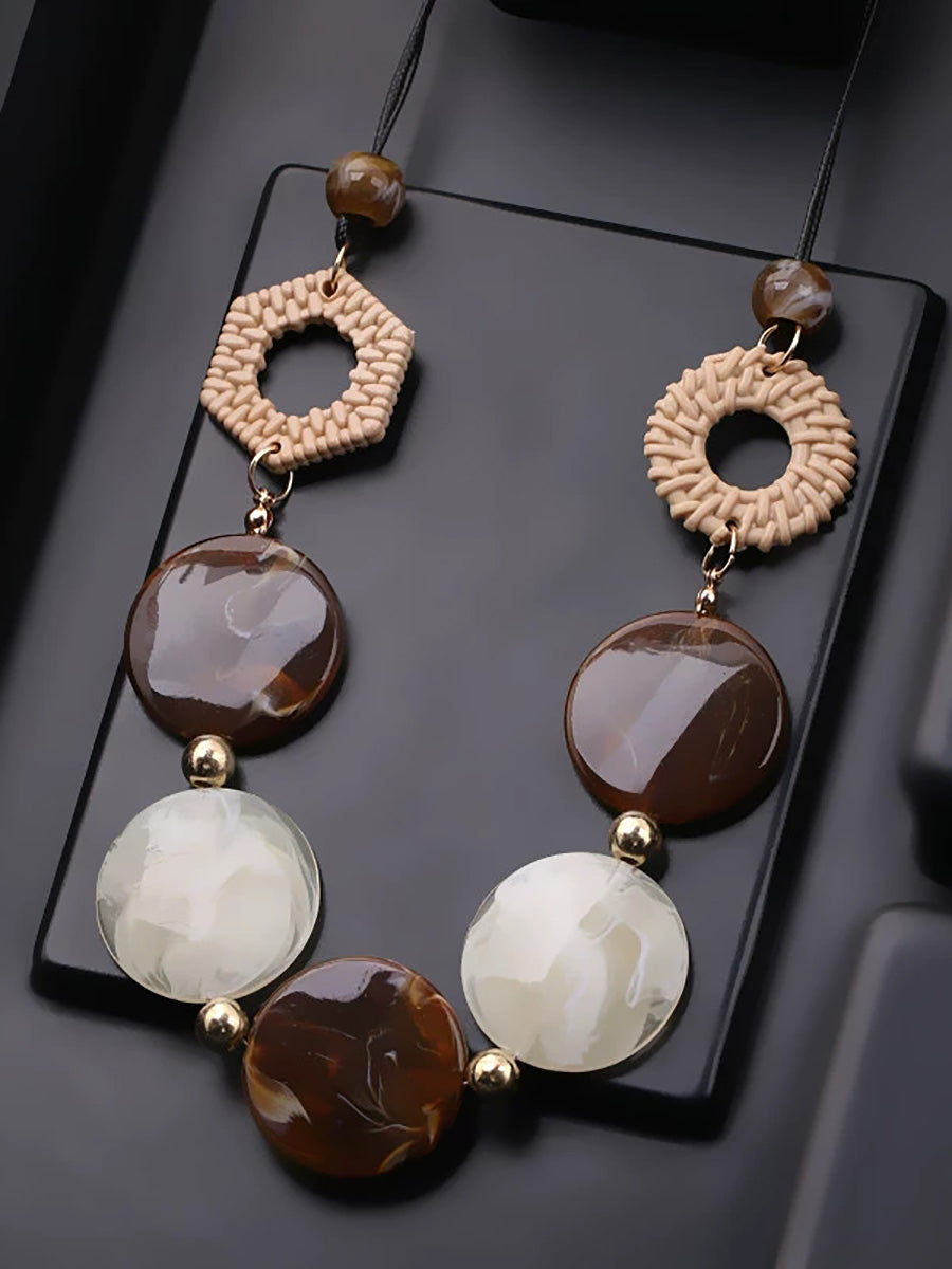 Women Vintage Acrylic Resin Necklace