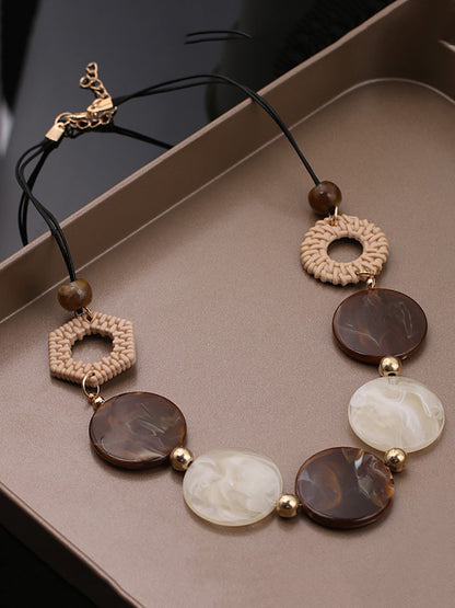 Women Vintage Acrylic Resin Necklace