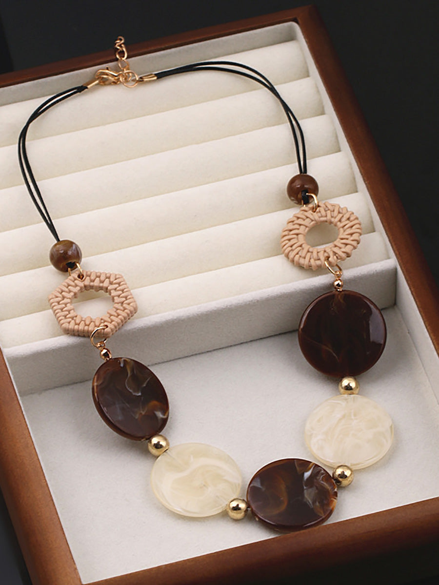 Women Vintage Acrylic Resin Necklace