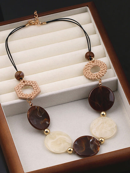 Women Vintage Acrylic Resin Necklace