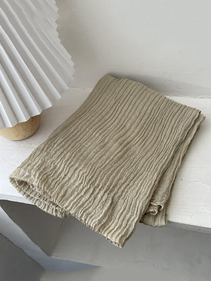 Women Vintage Shirred Shawl Scarf