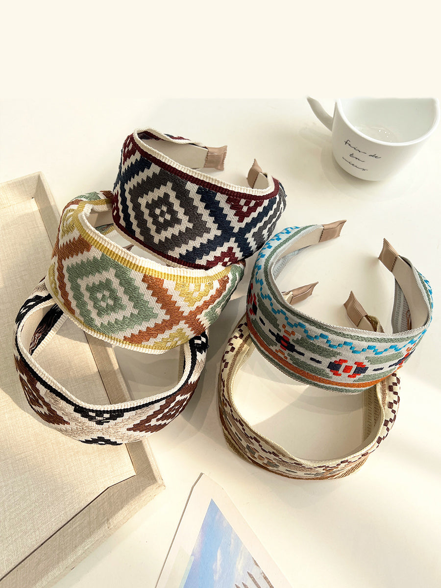 5 Pieces Women Ethnic Knot Wide Hair Brand