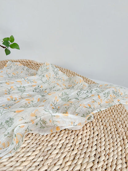 Summer Artsy Floral Thin Shawl Scarf