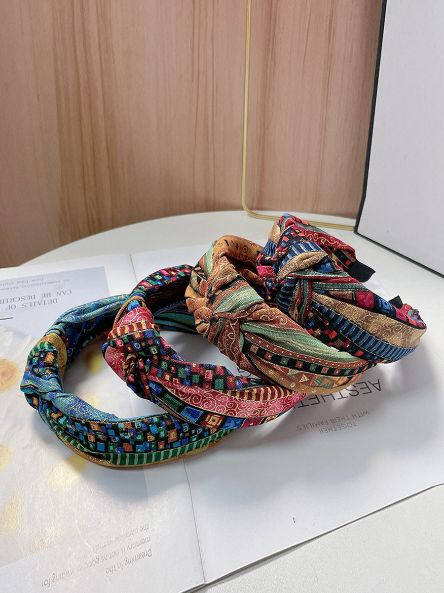 4 Pieces Women Ethnic Spliced Knot Hair Brand