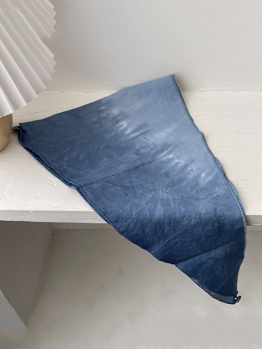 Women Ethnic Tie-dye Diamond-shaped Cotton Scarf