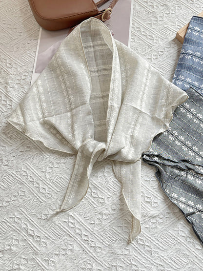 Women Summer Vintage Floral Triangle Scarf