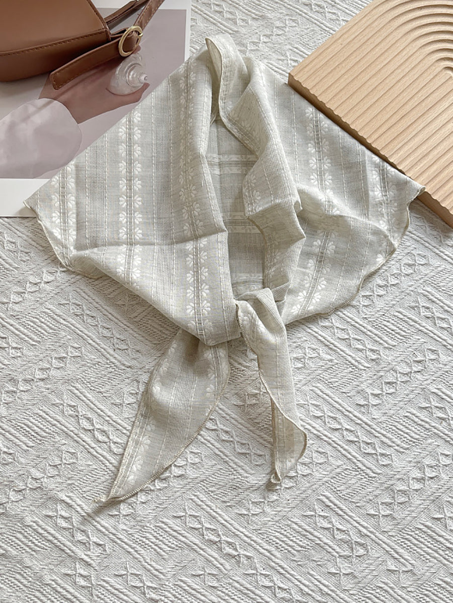 Women Summer Vintage Floral Triangle Scarf