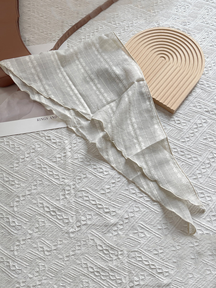 Women Summer Vintage Floral Triangle Scarf