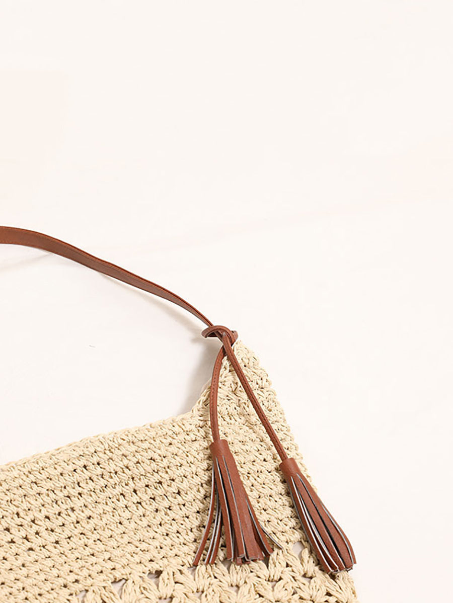 Women Fashion Straw Knitted Shoulder Bag