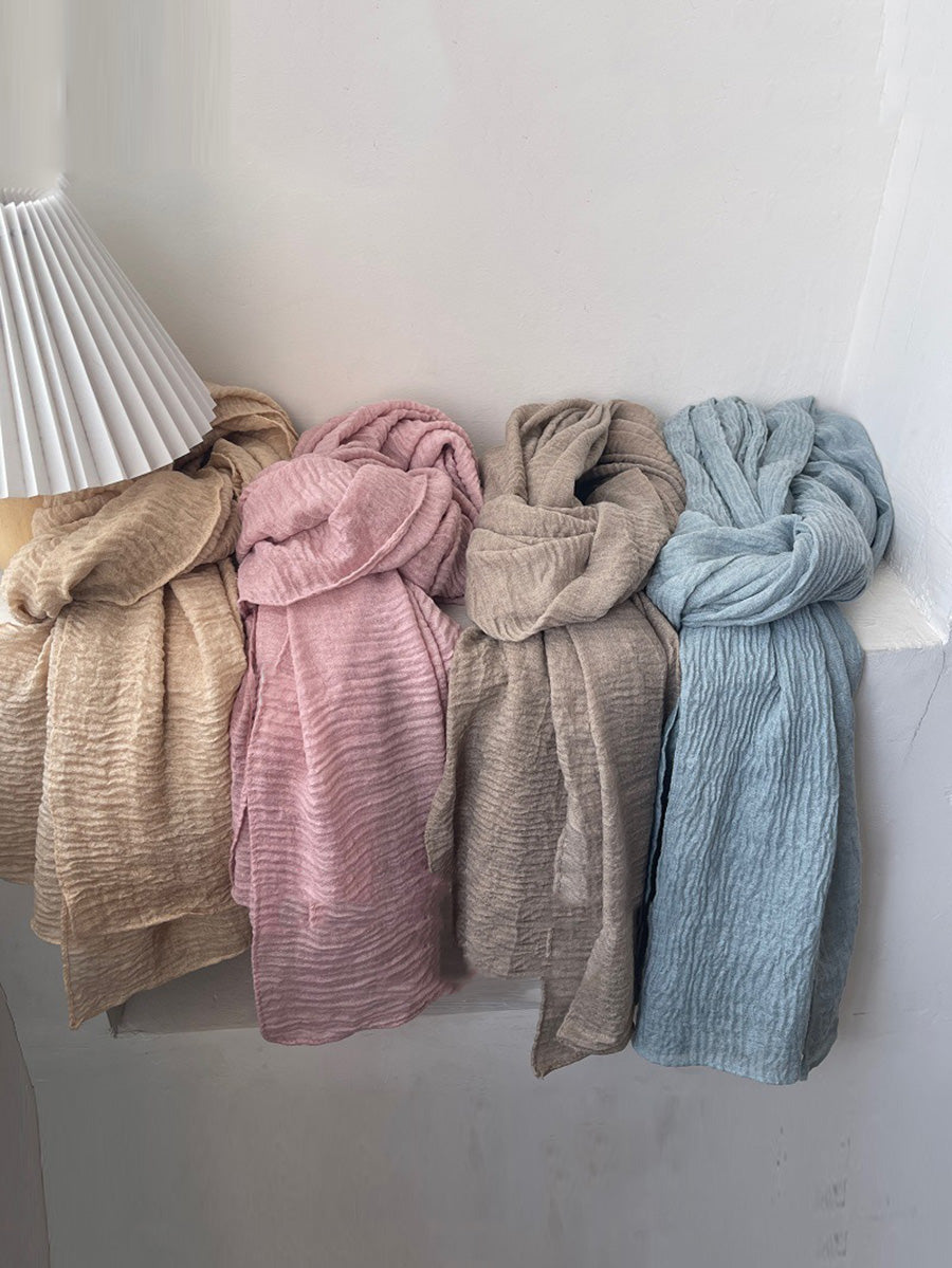 Women Artsy Pure Color Shawl Scarf