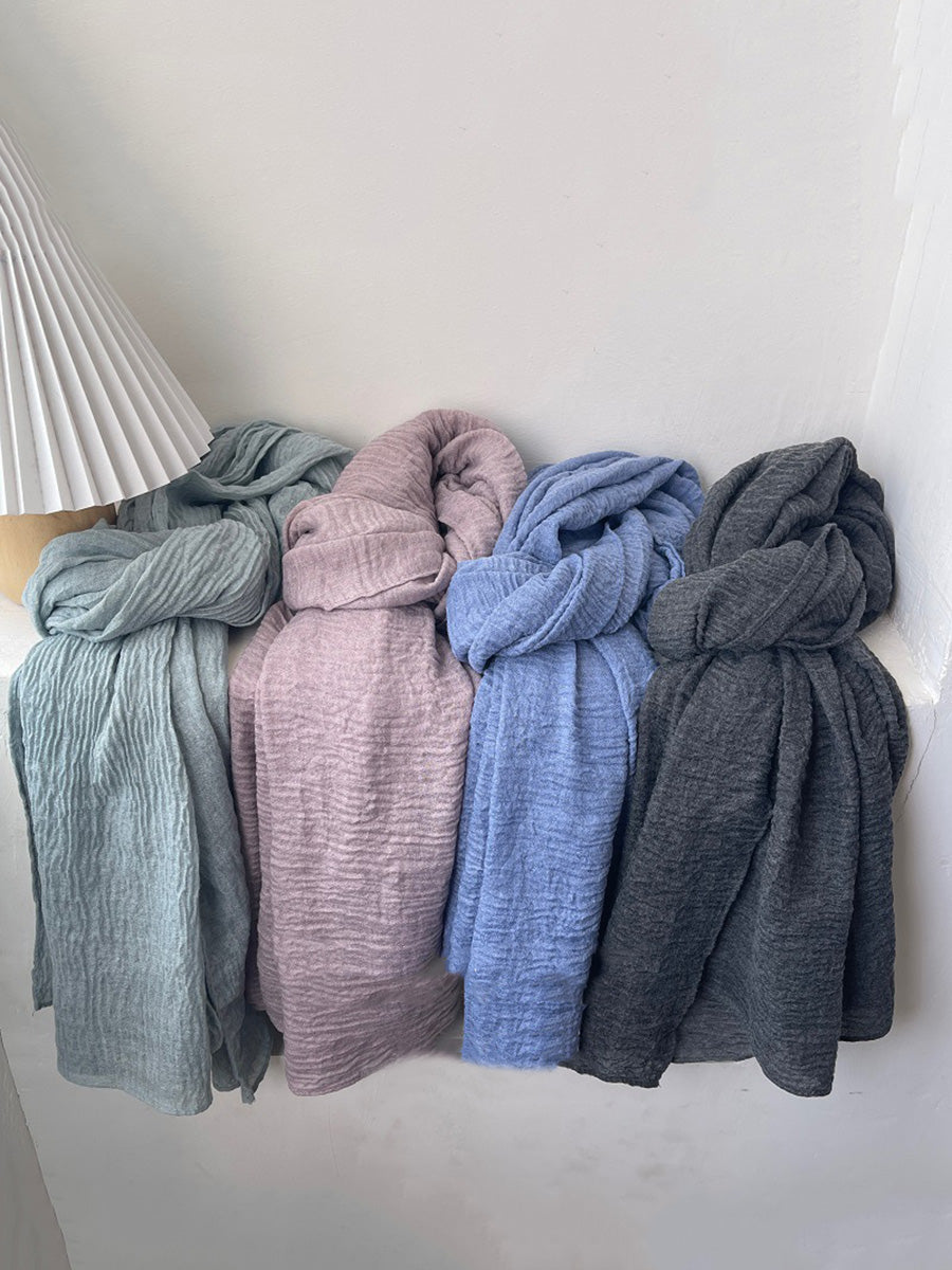 Women Artsy Pure Color Shawl Scarf