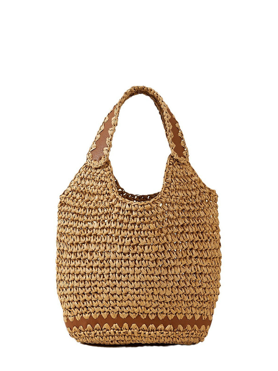 Women Summer Vintage Straw Weave Hand Bag
