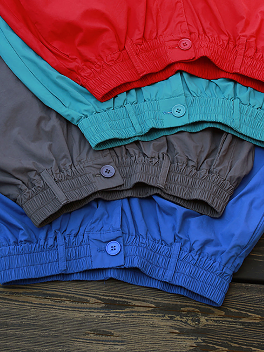 Plus Size Women Summer Casual Pure Color 100%Cotton Harem Pants