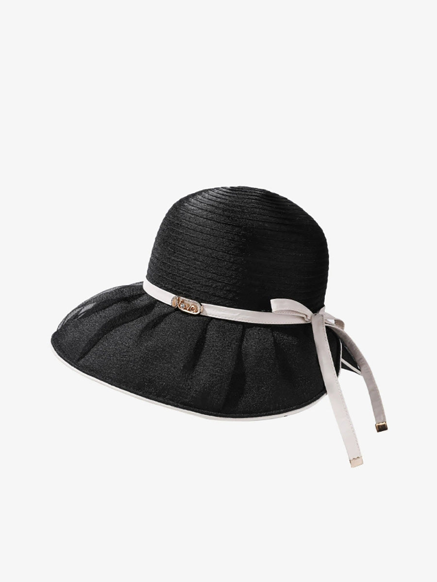 Women Summer Casual Beathable Sunproof Bow Hat