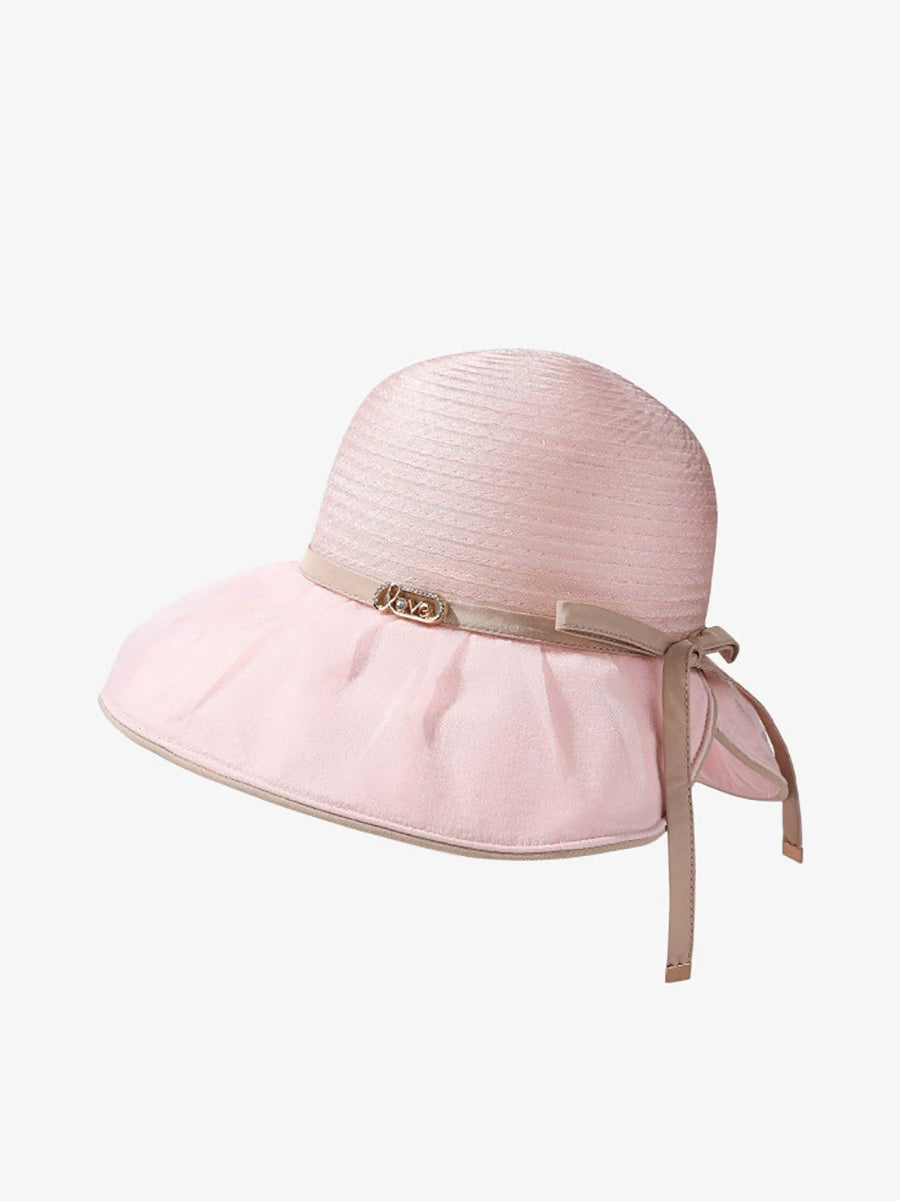 Women Summer Casual Beathable Sunproof Bow Hat